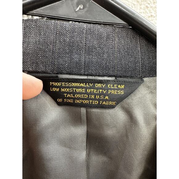 Tailors Row Finery Mens Suit Coat Size Unknown Gray Two Button Up Single Breast - Picture 7 of 16